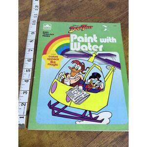 1986 Disney DuckTales Paint with Water Golden Book Activity 1796-1 Vintage